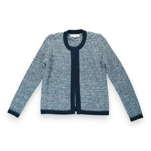 LOFT  Tweed Sweater Jacket Cardigan Women's Open Front Size Medium Long Sleeve